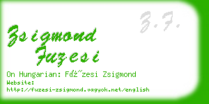 zsigmond fuzesi business card